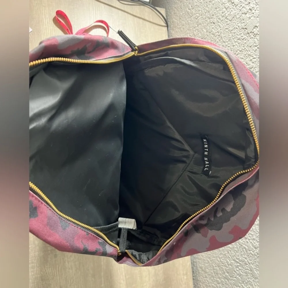 Zumiez Ninth hall Chrissy Kylie burgundy Camouflage backpack‎ burgundy black
